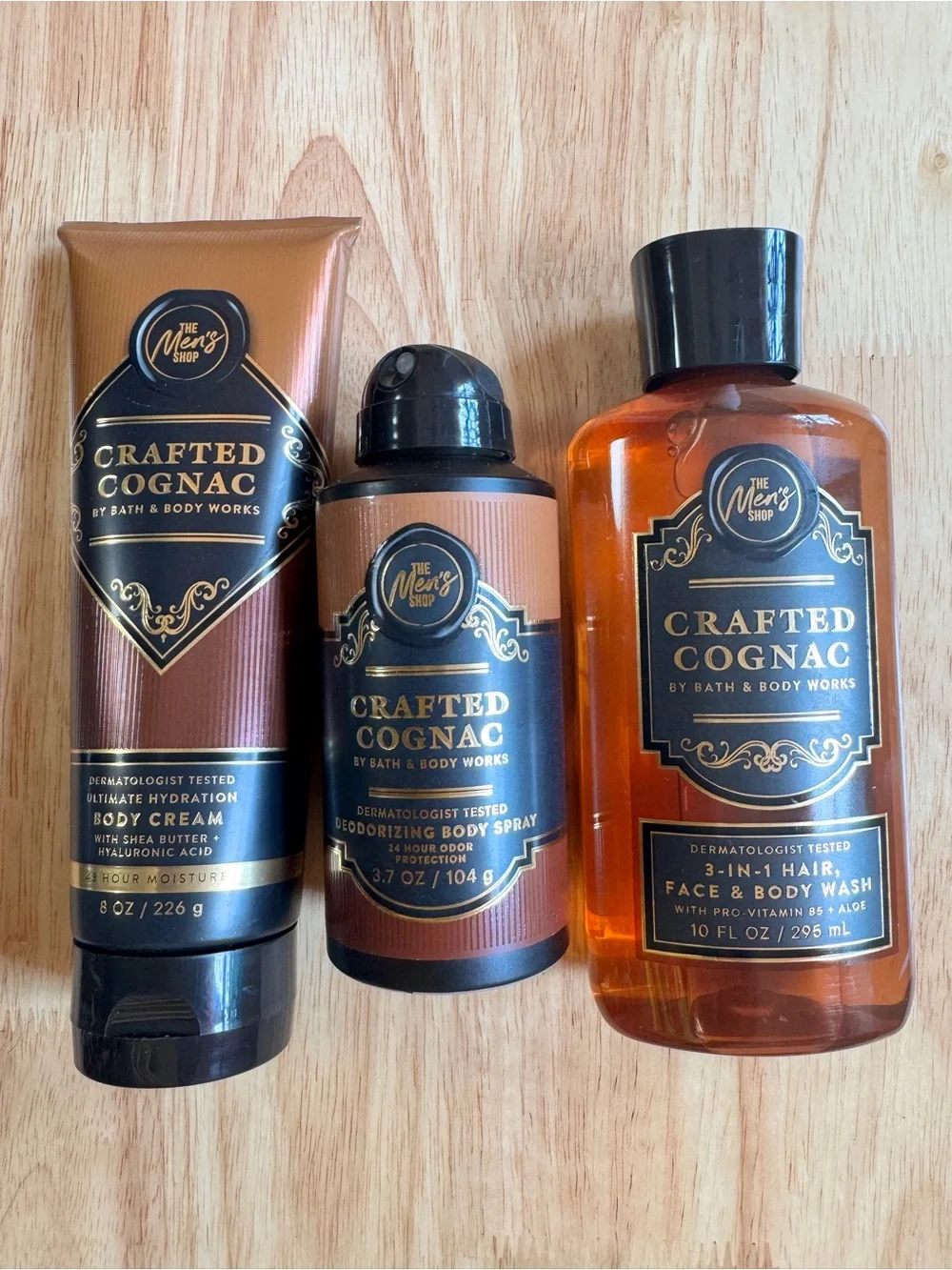 Bath & Body Works Crafted Cognac Men's Grooming Set - Brown, Black, Gold